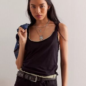 We The Free By Free Peope Sundae Tank In Black Combo